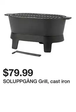 Ikea SOLUPPGÅNG Grill, cast iron offer