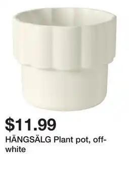 Ikea HÄNGSÄLG Plant pot, off-white offer