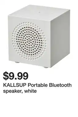 Ikea KALLSUP Portable Bluetooth speaker, white offer