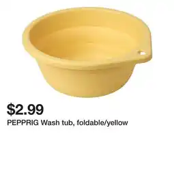 Ikea PEPPRIG Wash tub, foldable/yellow offer