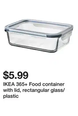 Ikea IKEA 365+ Food container with lid, rectangular glass/plastic offer