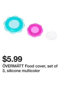 Ikea ÖVERMÄTT Food cover, set of 3, silicone multicolor offer