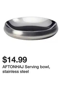 Ikea AFTONHAJ Serving bowl, stainless steel offer