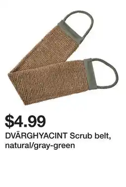 Ikea DVÄRGHYACINT Scrub belt, natural/gray-green offer