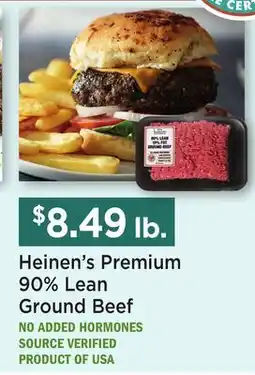 Heinen's Heinen's Premium 90% Lean Ground Beef offer