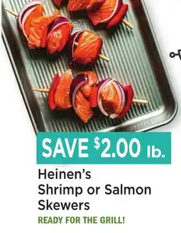 Heinen's Heinen's Shrimp or Salmon Skewers offer
