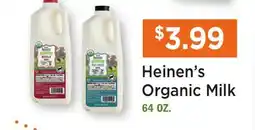 Heinen's Heinen's Organic Milk offer
