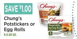 Heinen's Chung's Potstickers or Egg Rolls offer
