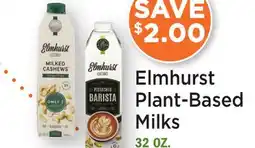 Heinen's Elmhurst Plant-Based Milks offer