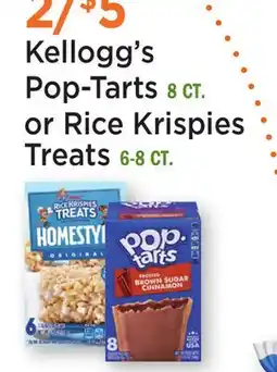 Heinen's Kellogg's Pop-Tarts 8 CT. or Rice Krispies Treats 6-8 CT offer