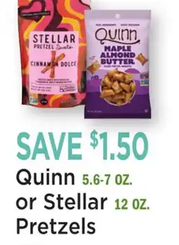 Heinen's Quinn 5.6-7 OZ. or Stellar 12 OZ. Pretzels offer