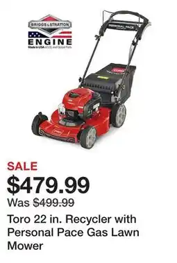Tractor Supply Company Toro 22 in. Recycler with Personal Pace Gas Lawn Mower offer
