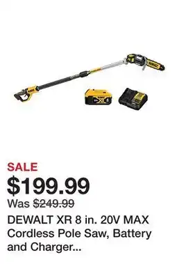 Tractor Supply Company DEWALT XR 8 in. 20V MAX Cordless Pole Saw, Battery and Charger Included offer