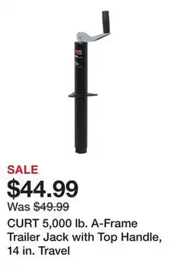 Tractor Supply Company CURT 5,000 lb. A-Frame Trailer Jack with Top Handle, 14 in. Travel offer