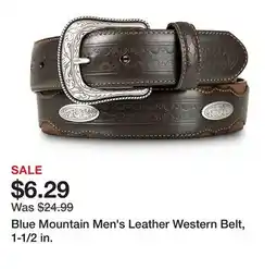 Tractor Supply Company Blue Mountain Men's Leather Western Belt, 1-1/2 in offer
