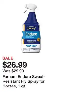Tractor Supply Company Farnam Endure Sweat-Resistant Fly Spray for Horses, 1 qt offer