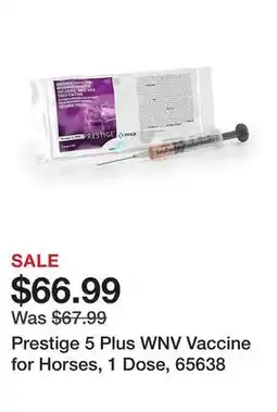 Tractor Supply Company Prestige 5 Plus WNV Vaccine for Horses, 1 Dose, 65638 offer