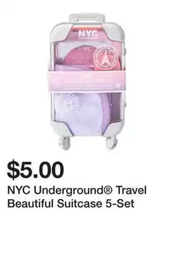 Five Below NYC Underground Travel Beautiful Suitcase 5-Set offer