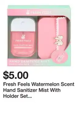 Five Below Fresh Feels Watermelon Scent Hand Sanitizer Mist With Holder Set 1.18oz offer