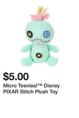 Five Below Micro Teenies! Disney PIXAR Stitch Plush Toy offer