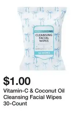 Five Below Vitamin-C & Coconut Oil Cleansing Facial Wipes 30-Count offer