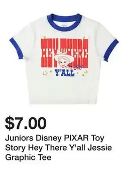 Five Below Juniors Disney PIXAR Toy Story Hey There Y'all Jessie Graphic Tee offer