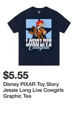 Five Below Disney PIXAR Toy Story Jessie Long Live Cowgirls Graphic Tee offer