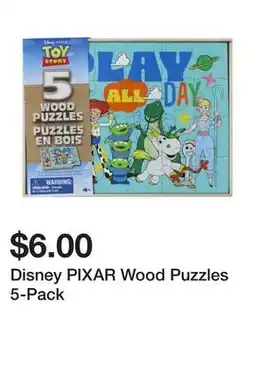 Five Below Disney PIXAR Wood Puzzles 5-Pack offer