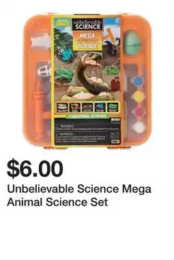 Five Below Unbelievable Science Mega Animal Science Set offer
