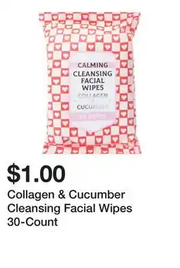 Five Below Collagen & Cucumber Cleansing Facial Wipes 30-Count offer