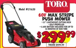 Ollie's TORO MAX STRIPE PUSH MOWER offer
