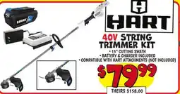 Ollie's HART 40V STRING TRIMMER KIT offer