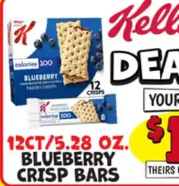 Ollie's KELLOGG'S BLUEBERRY CRISP BARS offer