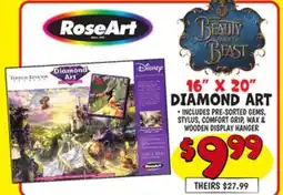 Ollie's ROSE ART 16 X 20 DIAMOND ART offer