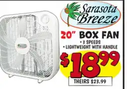 Ollie's 20 BOX FAN offer