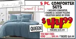 Ollie's 5 PC. COMFORTER SETS offer