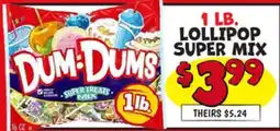Ollie's DUM DUMS LOLLIPOP SUPER MIX offer
