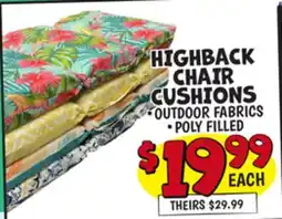 Ollie's HIGHBACK CHAIR CUSHIONS offer