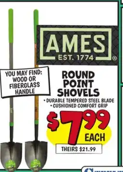 Ollie's ROUND POINT SHOVELS offer