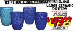 Ollie's LARGE CERAMIC POTTERY offer
