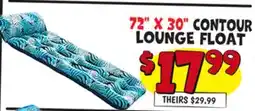 Ollie's 72 X 30 CONTOUR LOUNGE FLOAT offer
