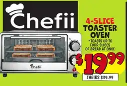 Ollie's CHEFII 4-SLICE TOASTER OVEN offer