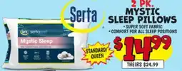 Ollie's Serta 2 PK. MYSTIC SLEEP PILLOWS offer