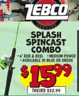 Ollie's SPLASH SPINCAST COMBO offer