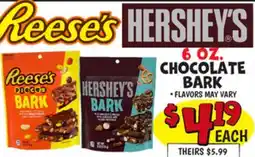 Ollie's REESE'S, HERSHEY,S CHOCOLATE BARK offer
