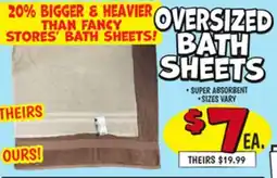 Ollie's Oversized Bath Sheets offer