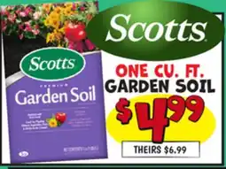Ollie's SCOTTS ONE CU. FT. GARDEN SOIL offer