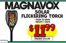 Ollie's MAGNAVOX SOLAR FLICKERING TORCH offer
