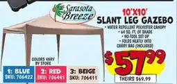 Ollie's 10' X10' SLANT LEG GAZEBO offer