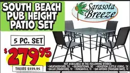 Ollie's South Beach Pub Height Patio Set offer